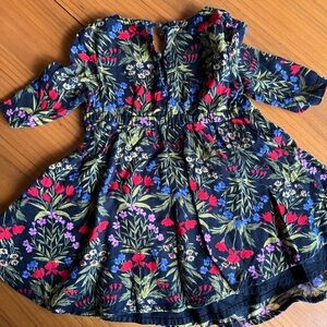 Old Navy Kids Dress - Navy with Floral Print